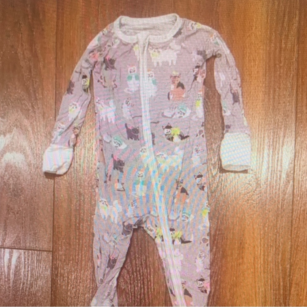 Adorable Purple Animal Print Kids One Piece